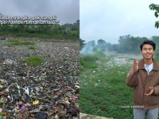 Tangkapan Layar Video Tiktok Pandawara Group, Komentar tentang Sungai Citarum yang Dipenuhi Sampah (Tiktok @pandawaragroup) 