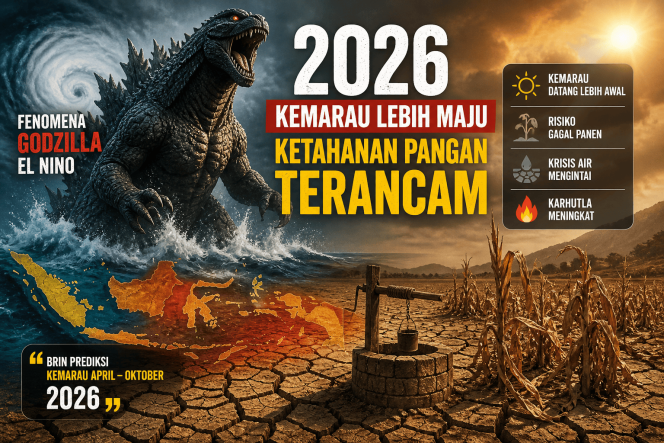 
					Godzilla El Nino picu kemarau panjang yang mengancam ketahanan pangan nasional