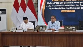 Kepala Badan Komunikasi Pemerintah (Bakom) dalam konferensi pers, Jakarta, Rabu (6/05/2026). (Foto: ANTARANEWS/ Fathur Rochman & Edy Sujatmiko).