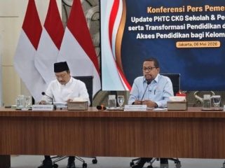 Kepala Badan Komunikasi Pemerintah (Bakom) dalam konferensi pers, Jakarta, Rabu (6/05/2026). (Foto: ANTARANEWS/ Fathur Rochman & Edy Sujatmiko).
