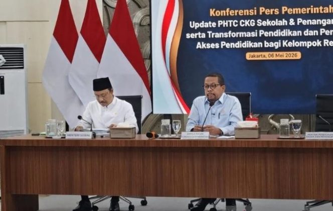 
					Kepala Badan Komunikasi Pemerintah (Bakom) dalam konferensi pers, Jakarta, Rabu (6/05/2026). (Foto: ANTARANEWS/ Fathur Rochman & Edy Sujatmiko).
